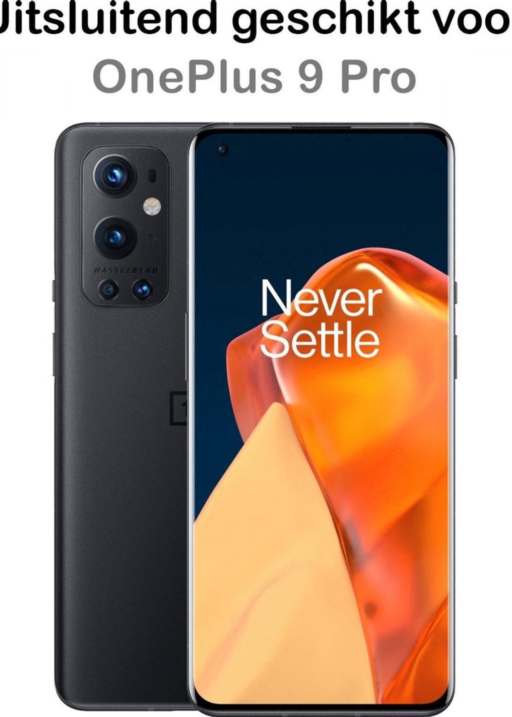 BTH Hoesje Geschikt voor OnePlus 9 Pro Hoesje Siliconen Shock Proof Case Hoes Met 2x Screenprotector - Hoes Geschikt voor OnePlus 9 Pro Hoes Cover Case Shockproof - Transparant