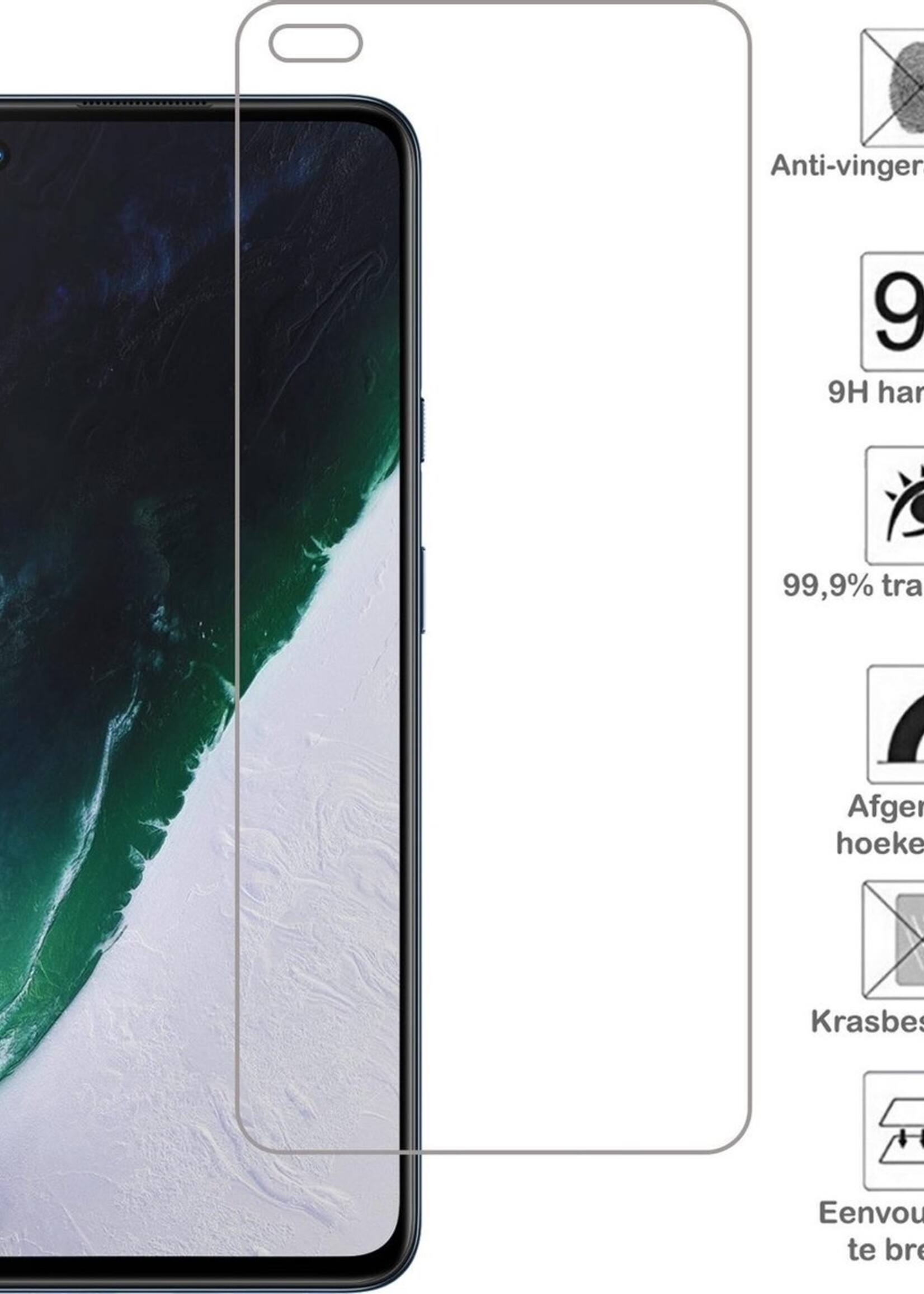 BTH Hoesje Geschikt voor OnePlus Nord Hoesje Siliconen Shock Proof Case Hoes Met 2x Screenprotector - Hoes Geschikt voor OnePlus Nord Hoes Cover Case Shockproof - Transparant