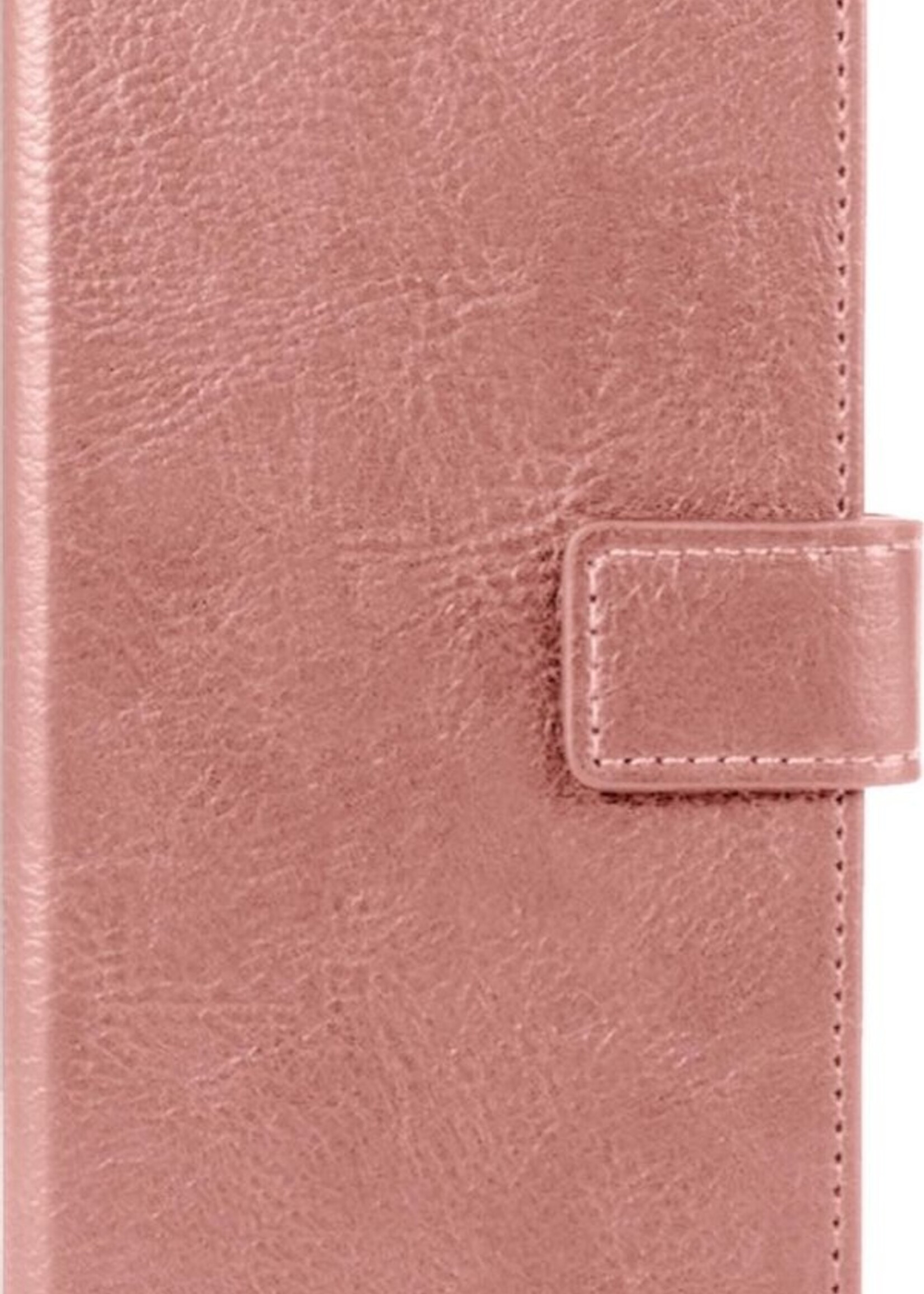 BTH Hoesje Geschikt voor Samsung S20 Hoesje Book Case Hoes Portemonnee Cover Walletcase Met Screenprotector - Hoes Geschikt voor Samsung Galaxy S20 Hoes Bookcase Hoesje - Rosé goud