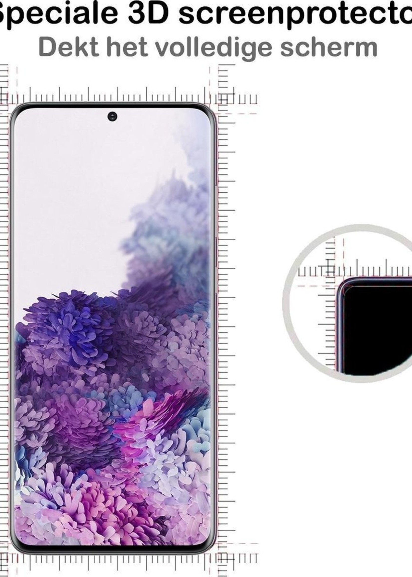 BTH Hoesje Geschikt voor Samsung S20 Hoesje Book Case Hoes Portemonnee Cover Walletcase Met Screenprotector - Hoes Geschikt voor Samsung Galaxy S20 Hoes Bookcase Hoesje - Donkerroze