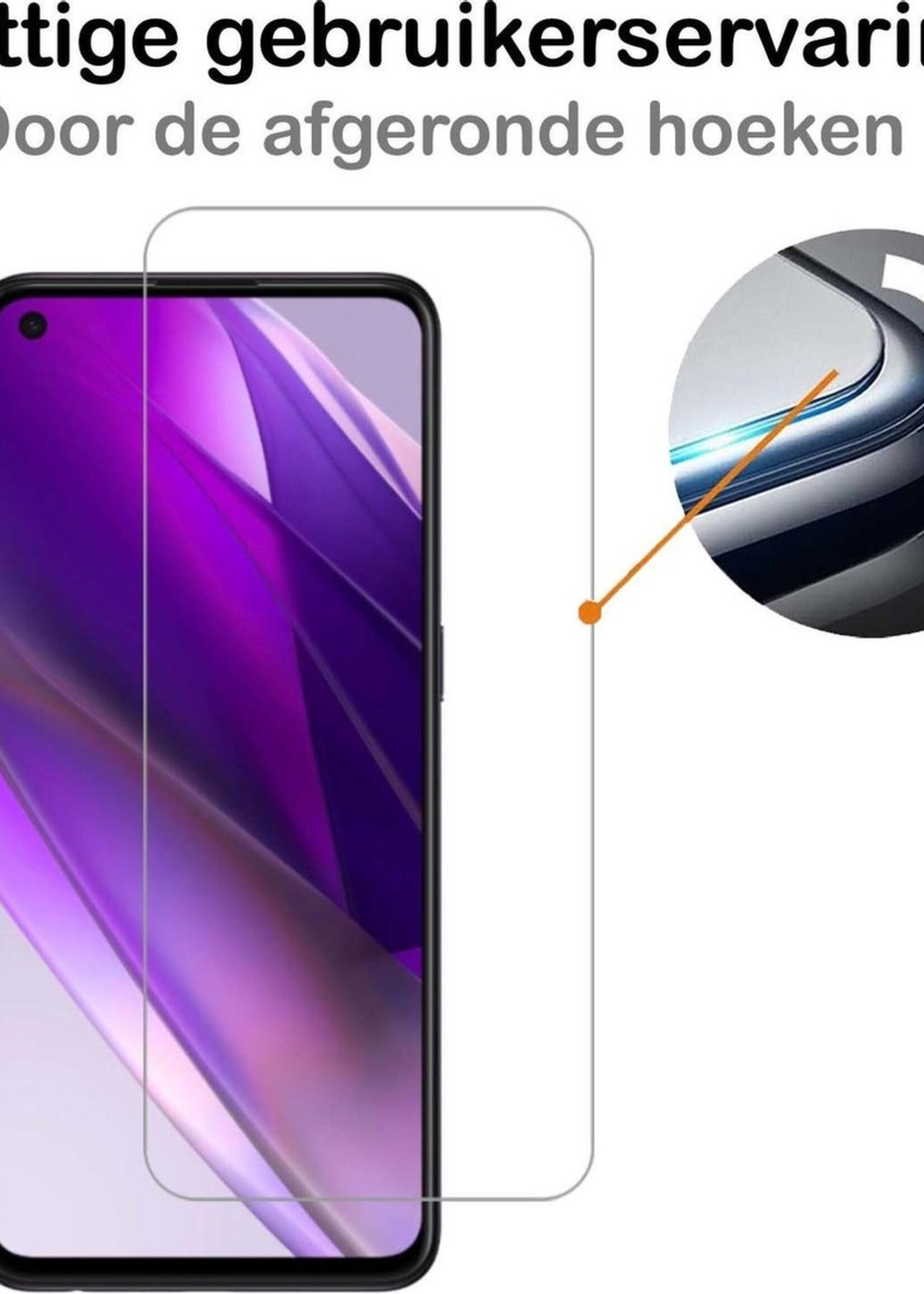 BTH Hoesje Geschikt voor OPPO Find X3 Lite Hoesje Siliconen Case Hoes Met Screenprotector - Hoes Geschikt voor OPPO X3 Lite Hoes Cover Case - Transparant