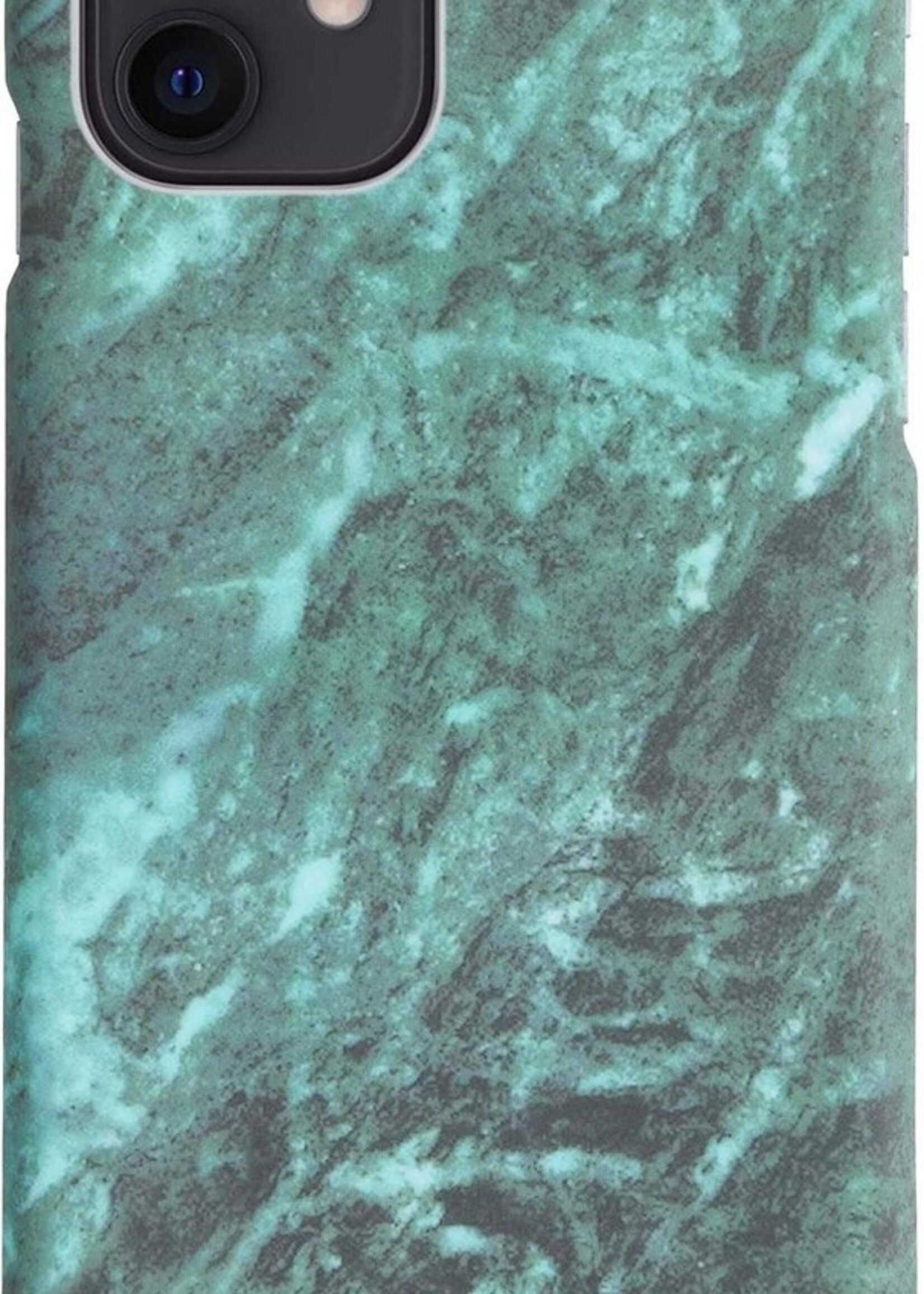 BTH Hoesje Geschikt voor iPhone 11 Hoesje Marmer Hardcover Fashion Case Hoes - Hoes Geschikt voor iPhone 11 Marmer Hoesje Hardcase Back Cover - Groen