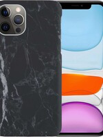 BTH BTH - 2X - iPhone 11 Pro Max hoesje marmer - Zwart