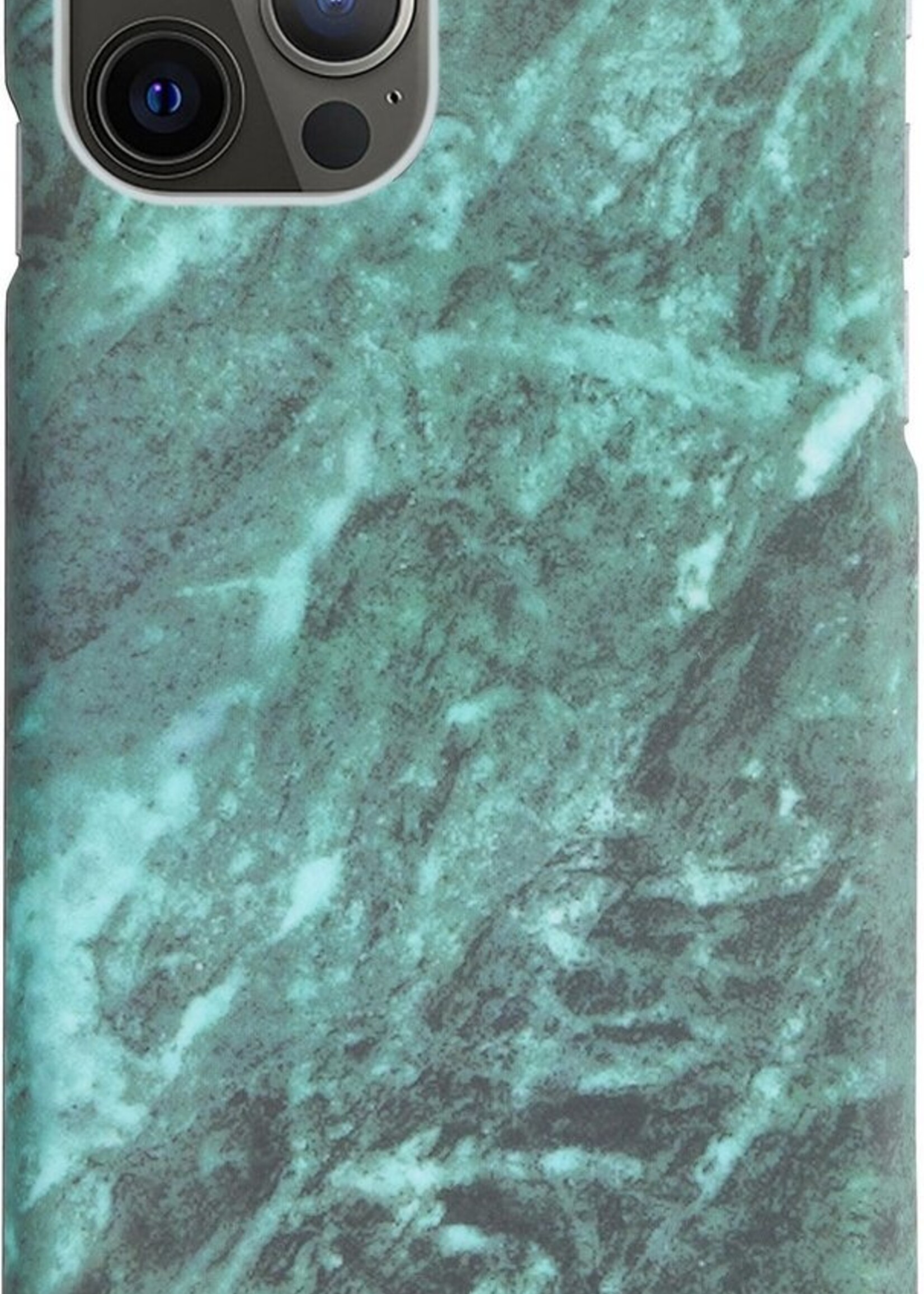 BTH Hoesje Geschikt voor iPhone 11 Pro Hoesje Marmer Hardcover Fashion Case Hoes Met 2x Screenprotector - Hoes Geschikt voor iPhone 11 Pro Marmer Hoesje Hardcase Back Cover - Groen
