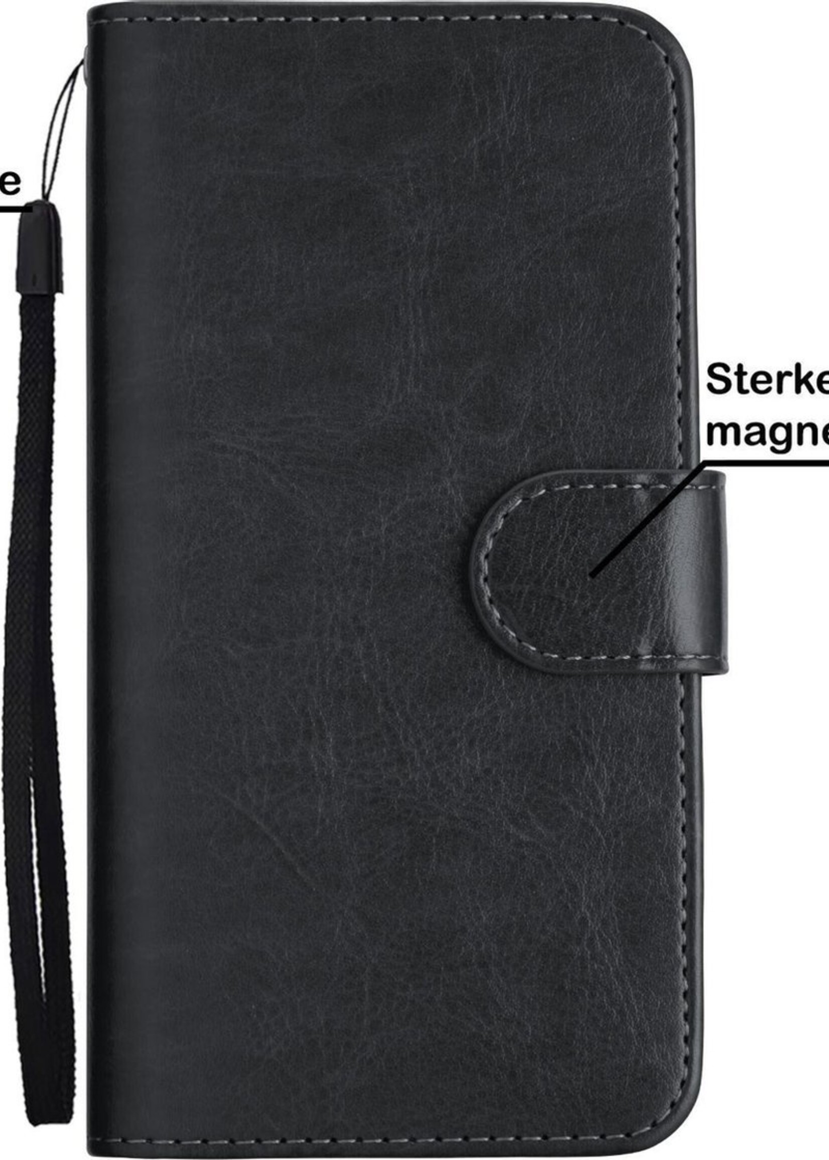 BTH Hoesje Geschikt voor iPhone 11 Hoesje Book Case Uitneembare 2-in-1 Hoes - Hoes Geschikt voor iPhone 11 Hoes Wallet Case Pashouder Hoesje - Zwart