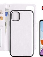 BTH BTH iPhone 11 2-in-1 hoesje bookcase afneembaar wit met screenprotector