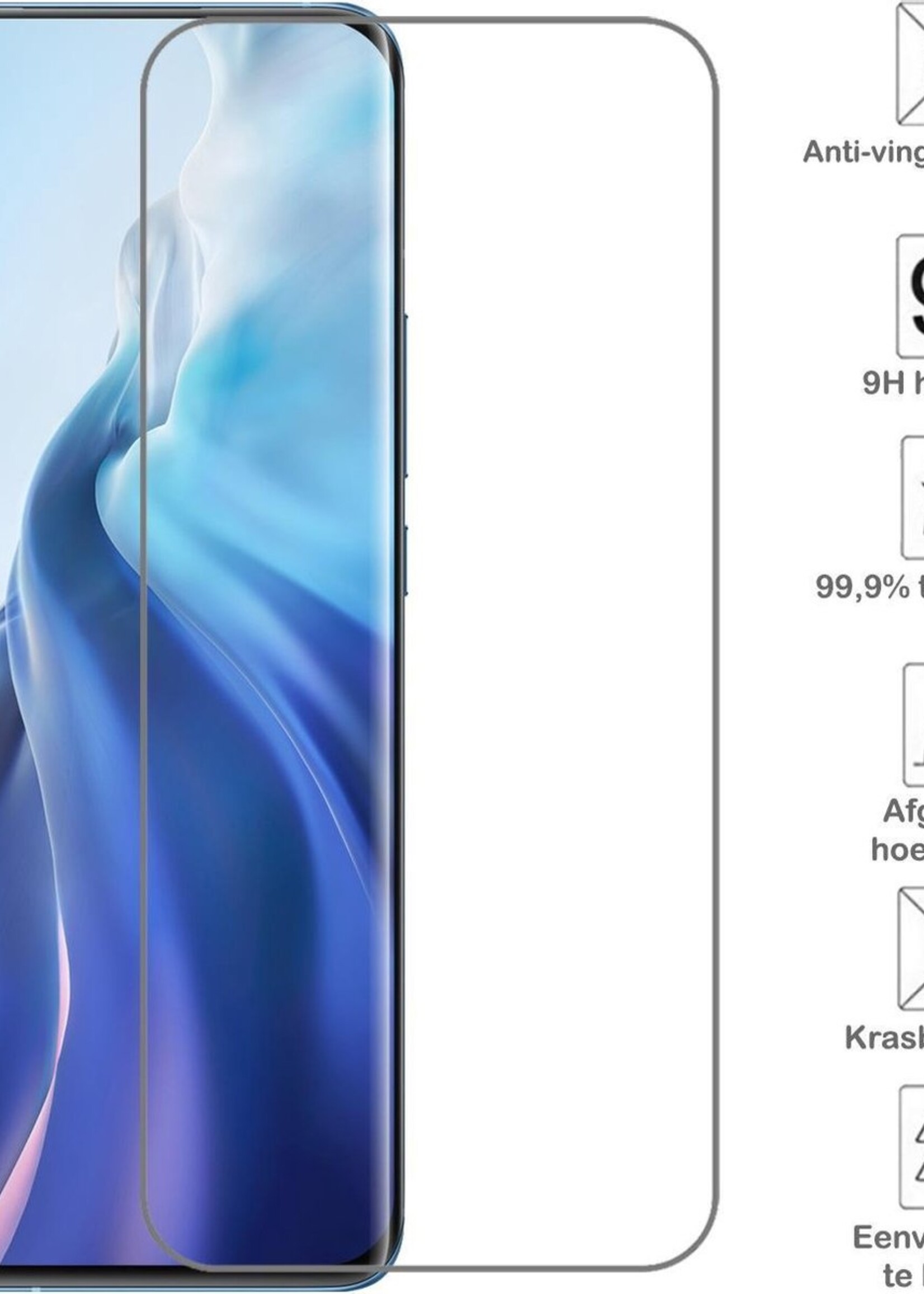 BTH Screenprotector Geschikt voor Xiaomi Mi 11 Screenprotector Glas Gehard Tempered Glass - Screenprotector Geschikt voor Xiaomi Mi 11 Screen Protector Screen Cover - 2 PACK