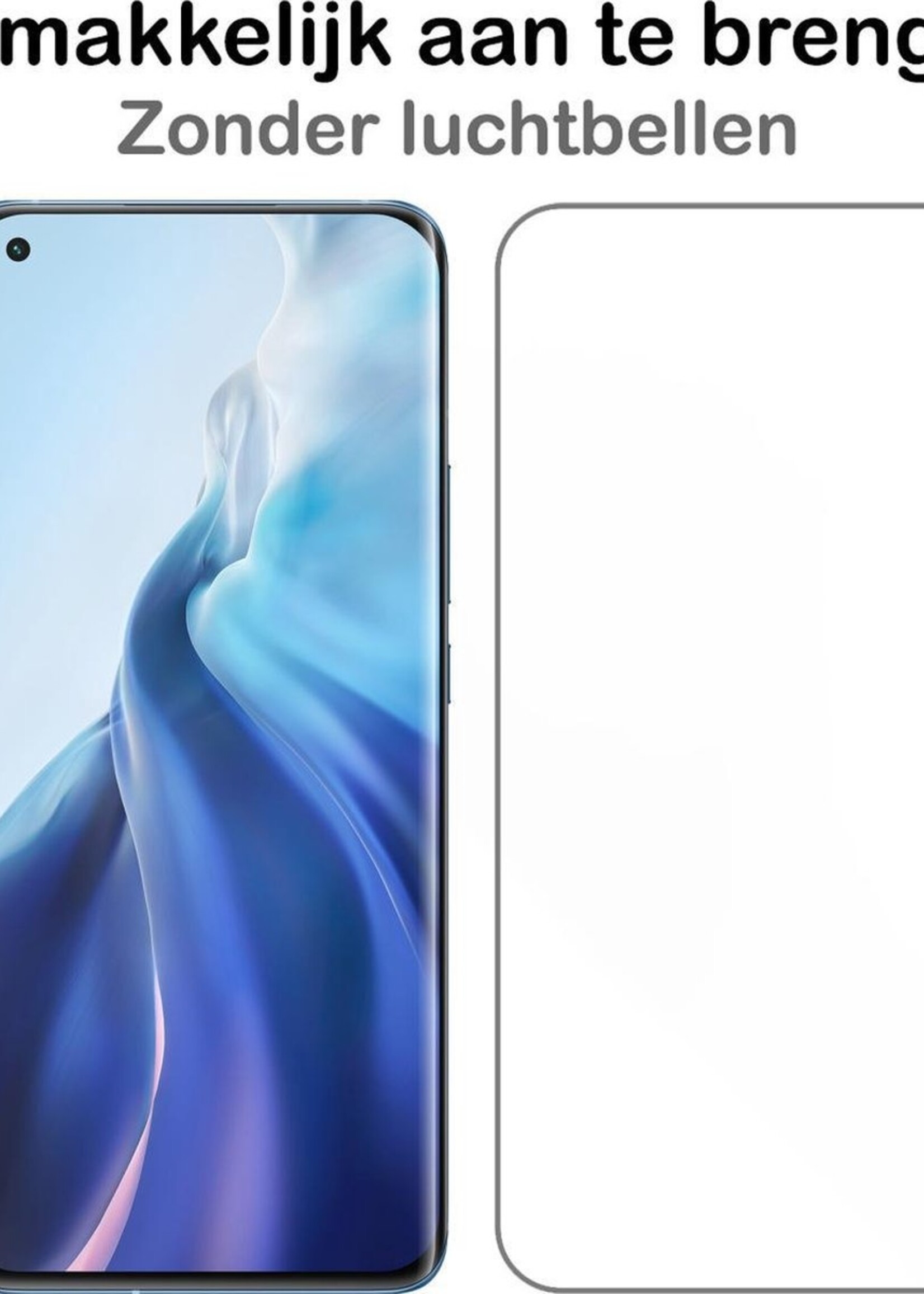 BTH Screenprotector Geschikt voor Xiaomi Mi 11 Screenprotector Glas Gehard Tempered Glass - Screenprotector Geschikt voor Xiaomi Mi 11 Screen Protector Screen Cover - 2 PACK