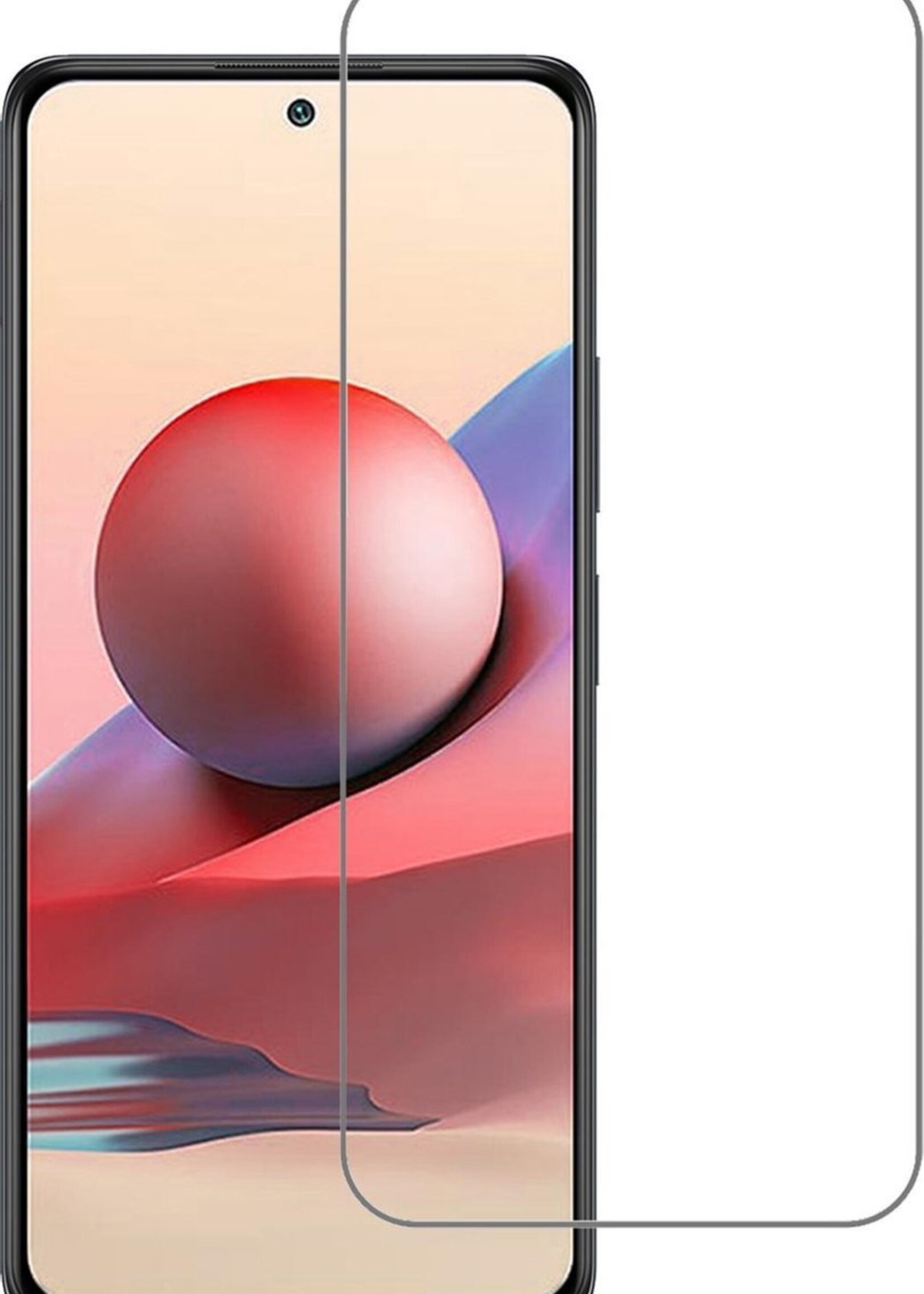 BTH Screenprotector Geschikt voor Xiaomi Redmi Note 10 4G Screenprotector Glas Gehard Tempered Glass - Screenprotector Geschikt voor Xiaomi Redmi Note 10 4G Screen Protector Screen Cover