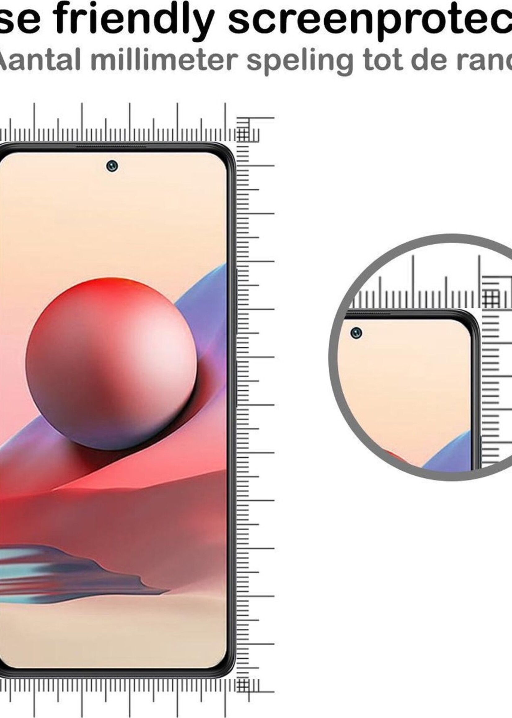 BTH Screenprotector Geschikt voor Xiaomi Redmi Note 10 4G Screenprotector Glas Gehard Tempered Glass - Screenprotector Geschikt voor Xiaomi Redmi Note 10 4G Screen Protector Screen Cover