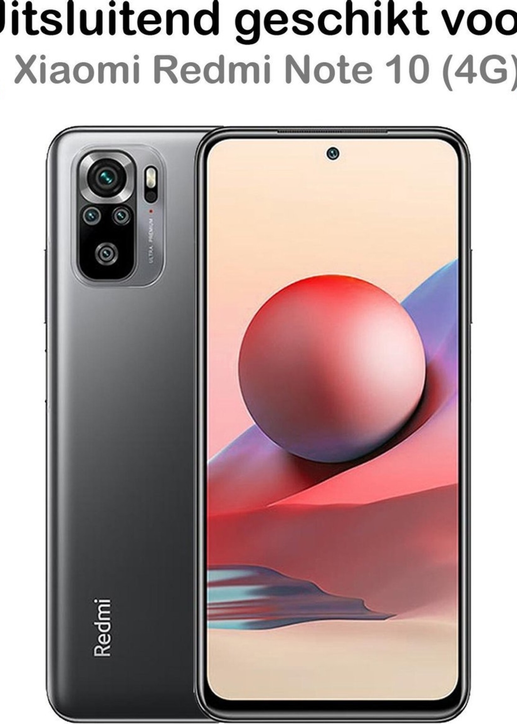 BTH Screenprotector Geschikt voor Xiaomi Redmi Note 10 4G Screenprotector Glas Gehard Tempered Glass - Screenprotector Geschikt voor Xiaomi Redmi Note 10 4G Screen Protector Screen Cover - 2 PACK