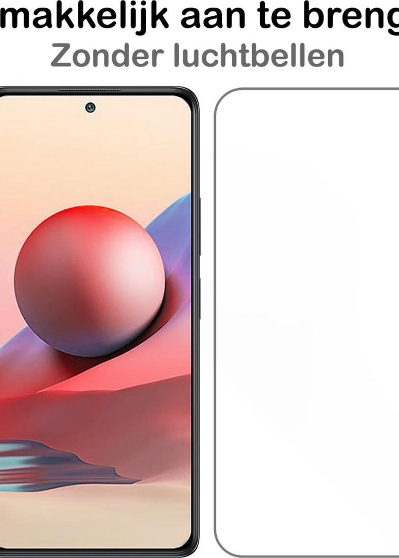 BTH Screenprotector Geschikt voor Xiaomi Redmi Note 10 4G Screenprotector Glas Gehard Tempered Glass - Screenprotector Geschikt voor Xiaomi Redmi Note 10 4G Screen Protector Screen Cover - 3 PACK