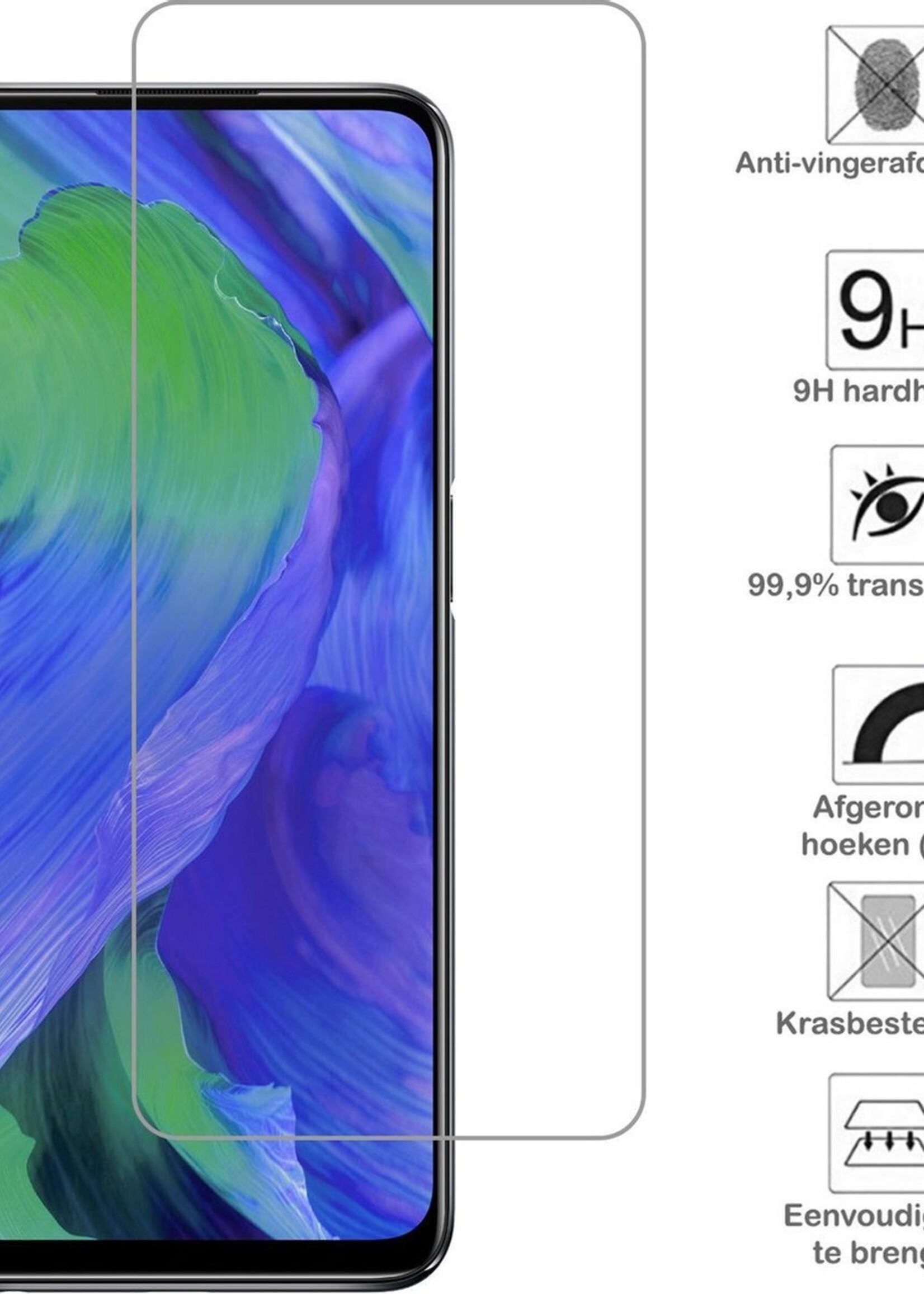 BTH Screenprotector Geschikt voor OPPO A54 5G Screenprotector Glas Gehard Tempered Glass - Screenprotector Geschikt voor OPPO A54 5G Screen Protector Screen Cover - 2 PACK