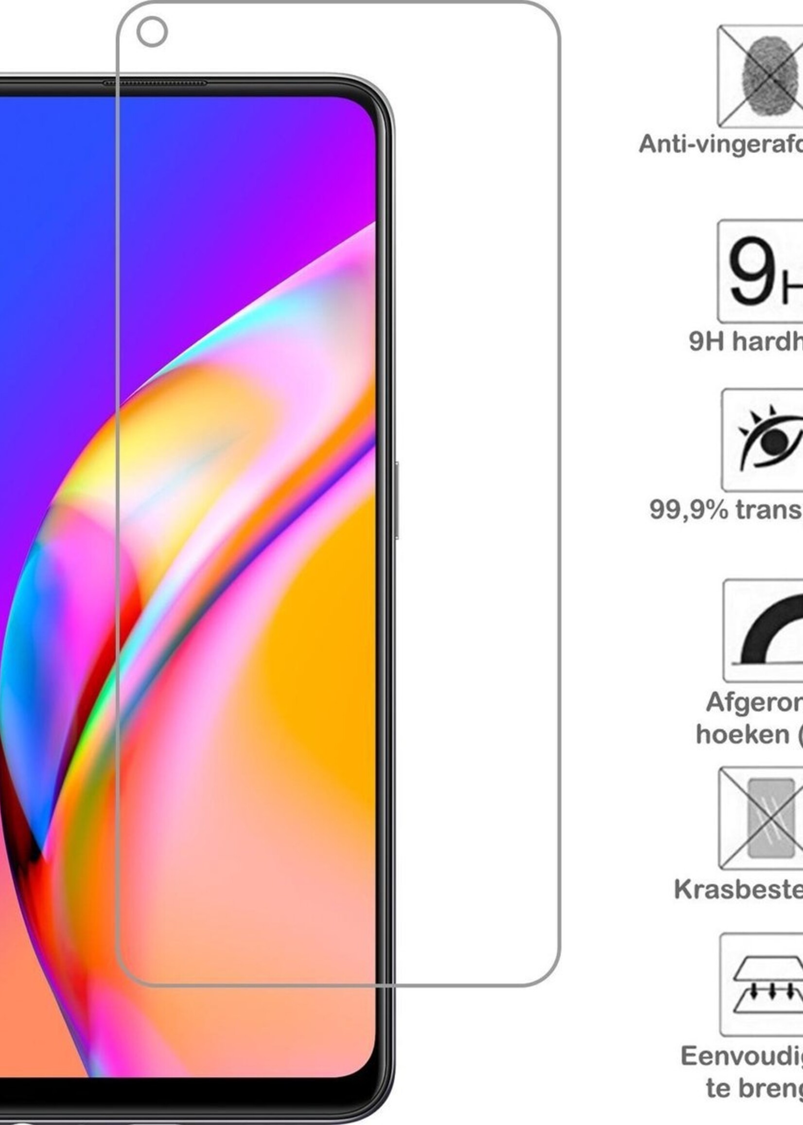 BTH Screenprotector Geschikt voor OPPO A94 Screenprotector Glas Gehard Tempered Glass - Screenprotector Geschikt voor OPPO A94 Screen Protector Screen Cover