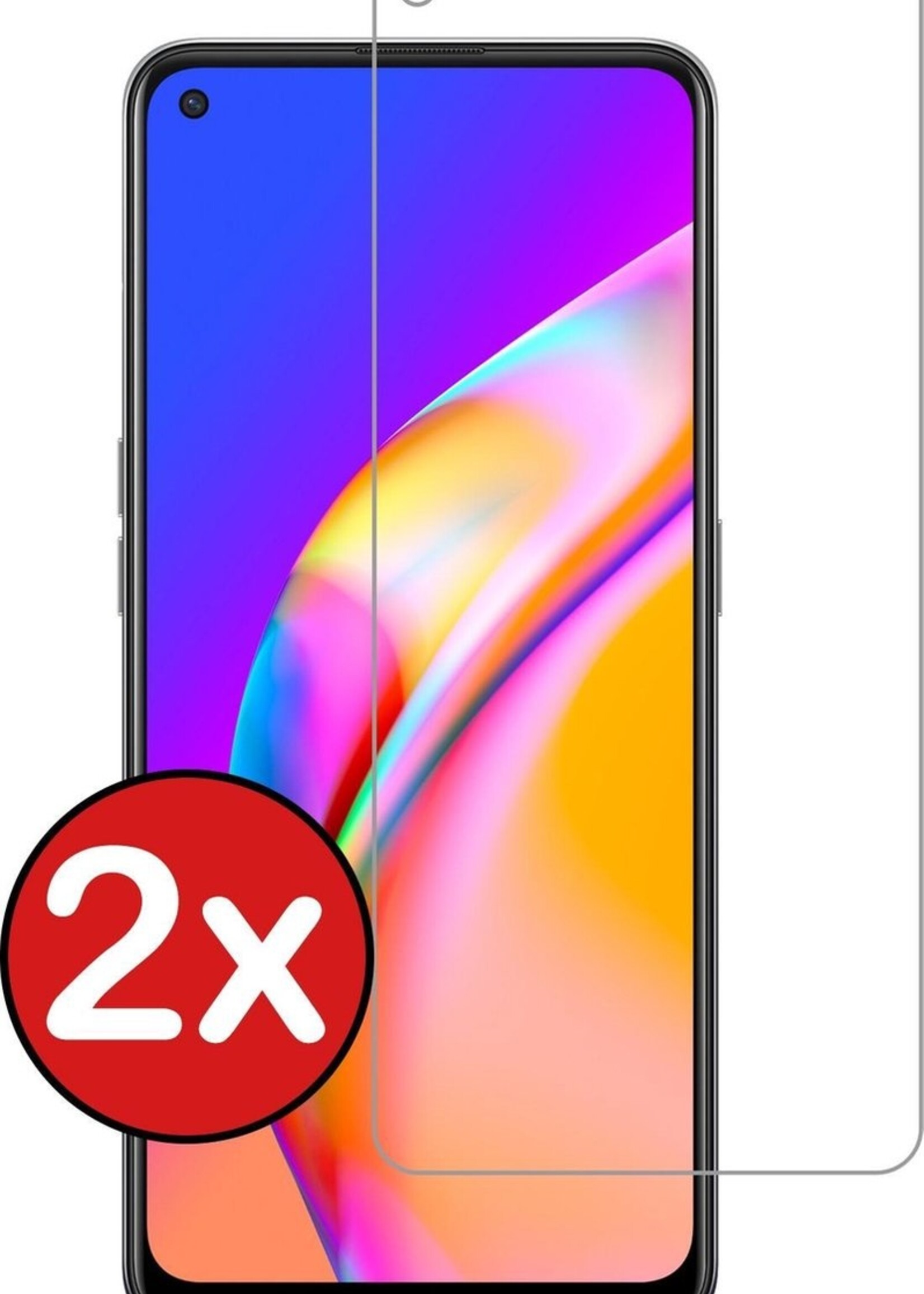 BTH Screenprotector Geschikt voor OPPO A94 Screenprotector Glas Gehard Tempered Glass - Screenprotector Geschikt voor OPPO A94 Screen Protector Screen Cover - 2 PACK