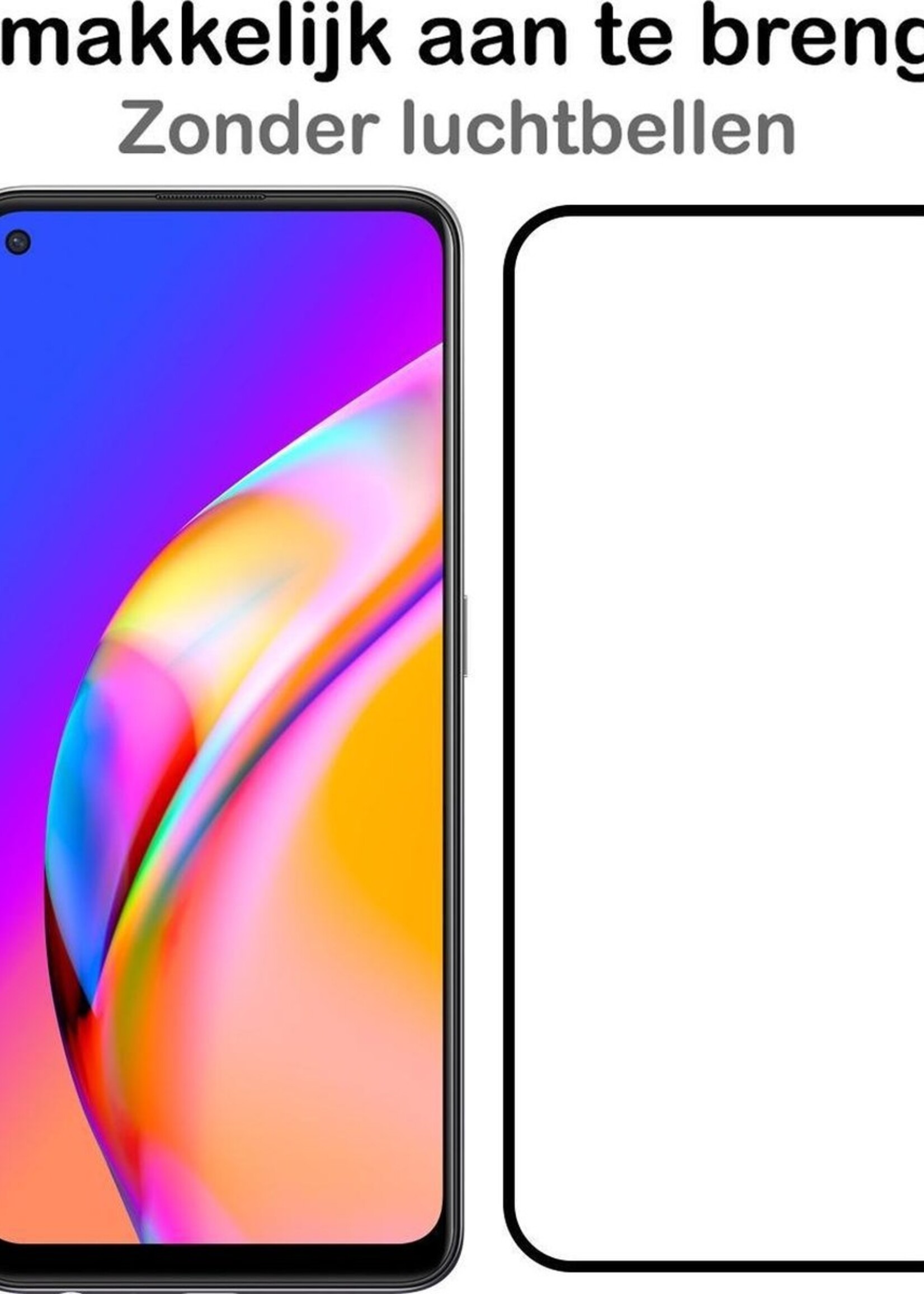 BTH Screenprotector Geschikt voor OPPO A94 Screenprotector Glas Gehard Tempered Glass Full Cover - Screenprotector Geschikt voor OPPO A94 Screen Protector Screen Cover - 3 PACK