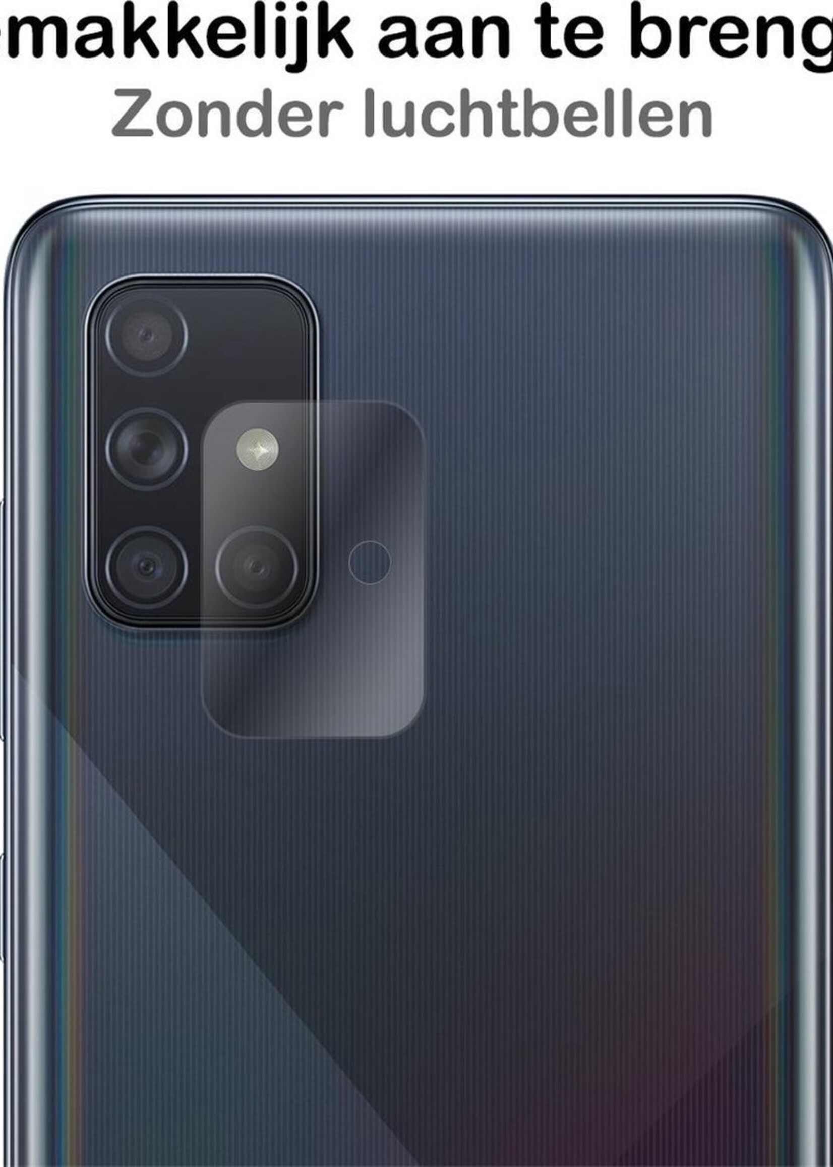 BTH Screenprotector Geschikt voor Samsung A71 Camera Lens Screenprotector Glas - Screenprotector Geschikt voor Samsung Galaxy A71 Screenprotector Camera Protector Gehard Glas