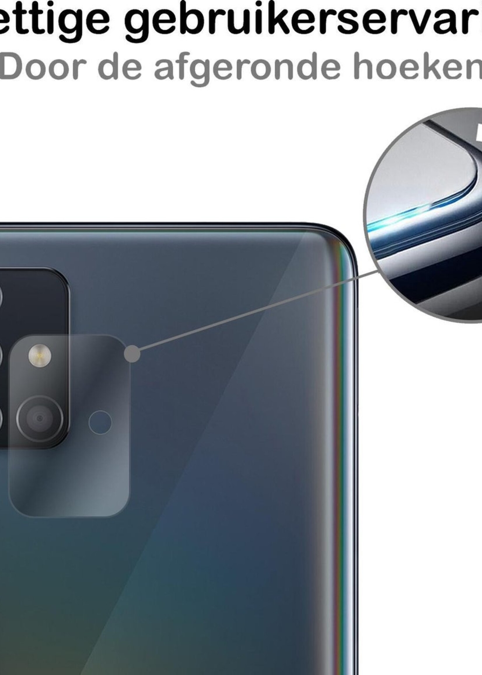 BTH Screenprotector Geschikt voor Samsung A51 Camera Lens Screenprotector Glas - Screenprotector Geschikt voor Samsung Galaxy A51 Screenprotector Camera Protector Gehard Glas - 3 PACK