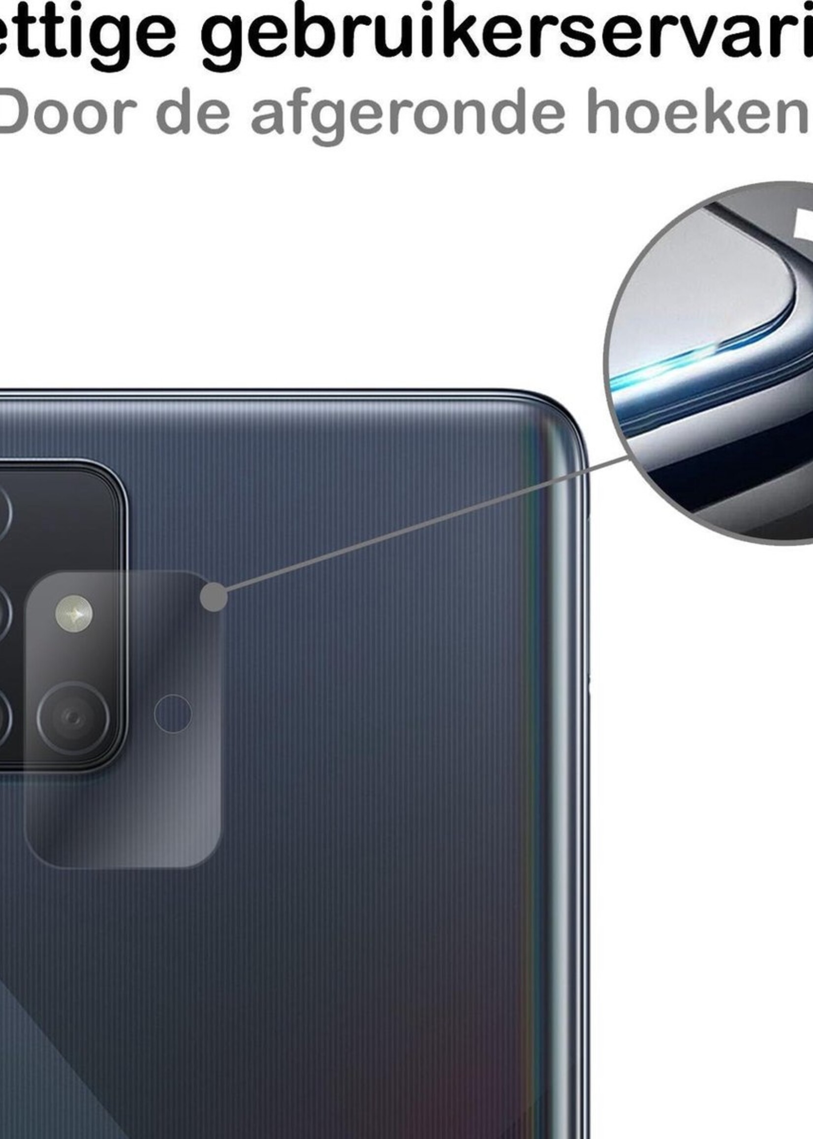BTH Screenprotector Geschikt voor Samsung A71 Camera Lens Screenprotector Glas - Screenprotector Geschikt voor Samsung Galaxy A71 Screenprotector Camera Protector Gehard Glas - 3 PACK