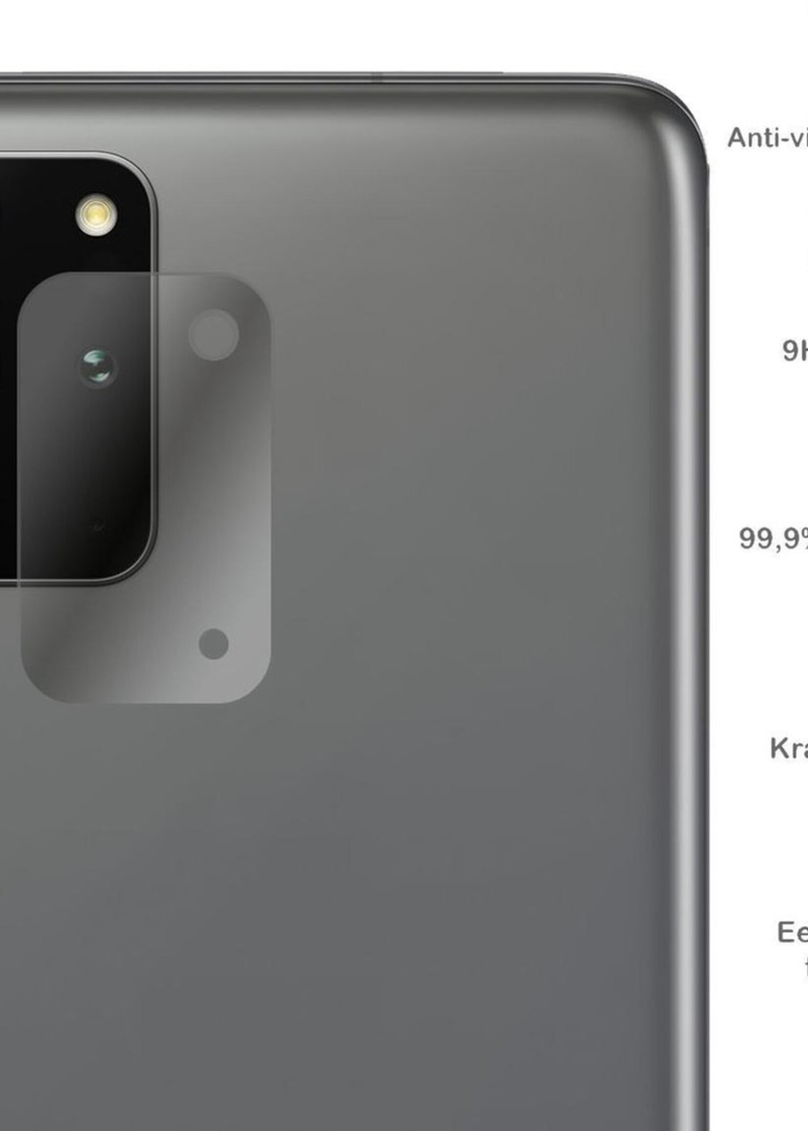 BTH Screenprotector Geschikt voor Samsung S20 Plus Camera Lens Screenprotector Glas - Screenprotector Geschikt voor Samsung Galaxy S20 Plus Screenprotector Camera Protector Gehard Glas