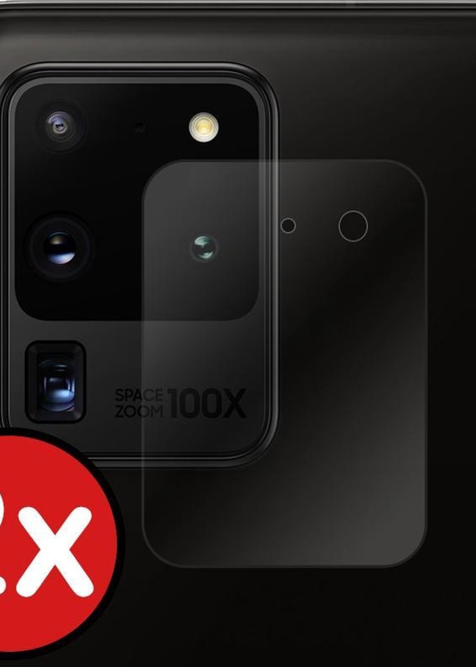 BTH Screenprotector Geschikt voor Samsung S20 Ultra Camera Lens Screenprotector Glas - Screenprotector Geschikt voor Samsung Galaxy S20 Ultra Screenprotector Camera Protector Gehard Glas - 2 PACK
