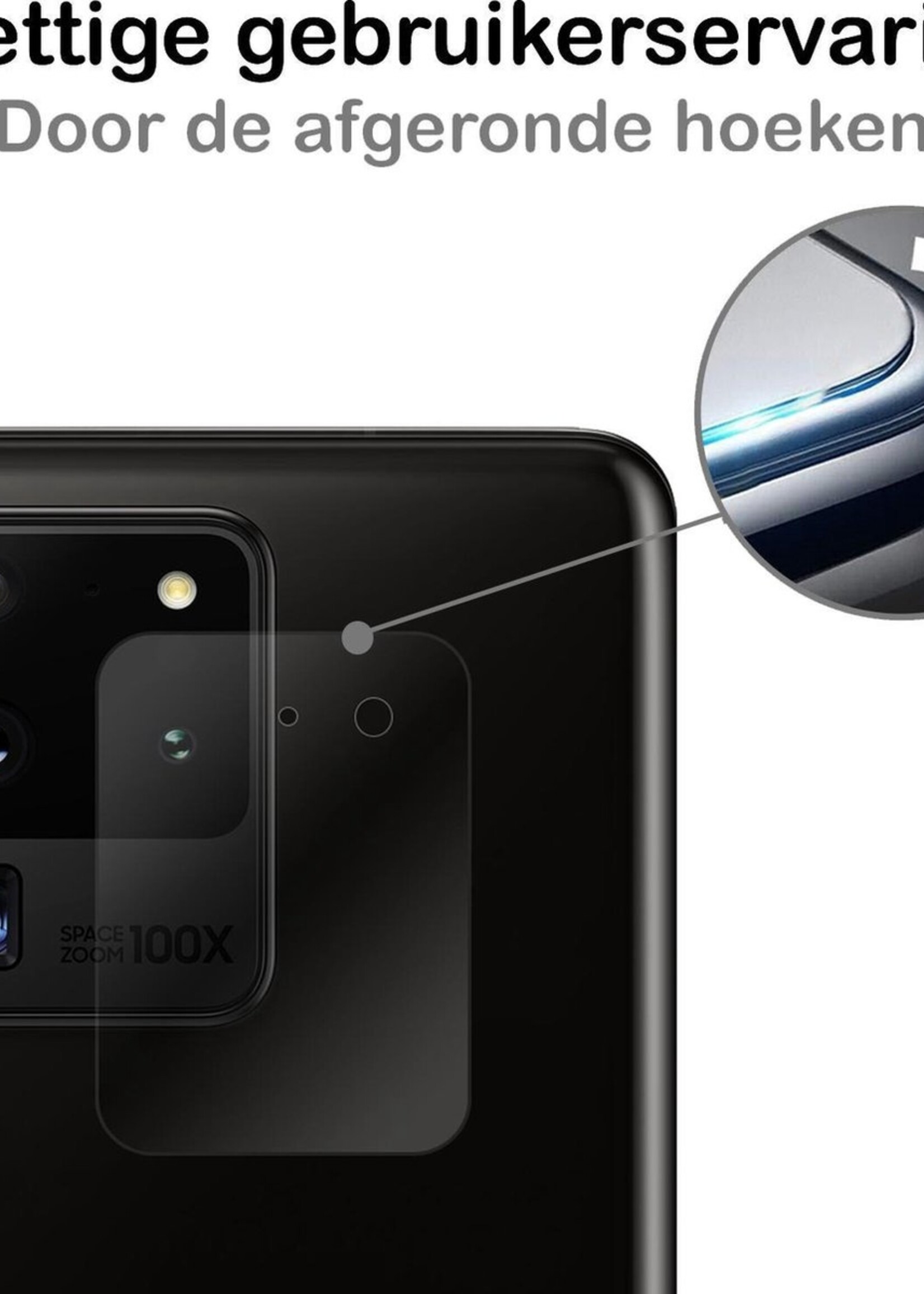 BTH Screenprotector Geschikt voor Samsung S20 Ultra Camera Lens Screenprotector Glas - Screenprotector Geschikt voor Samsung Galaxy S20 Ultra Screenprotector Camera Protector Gehard Glas - 2 PACK