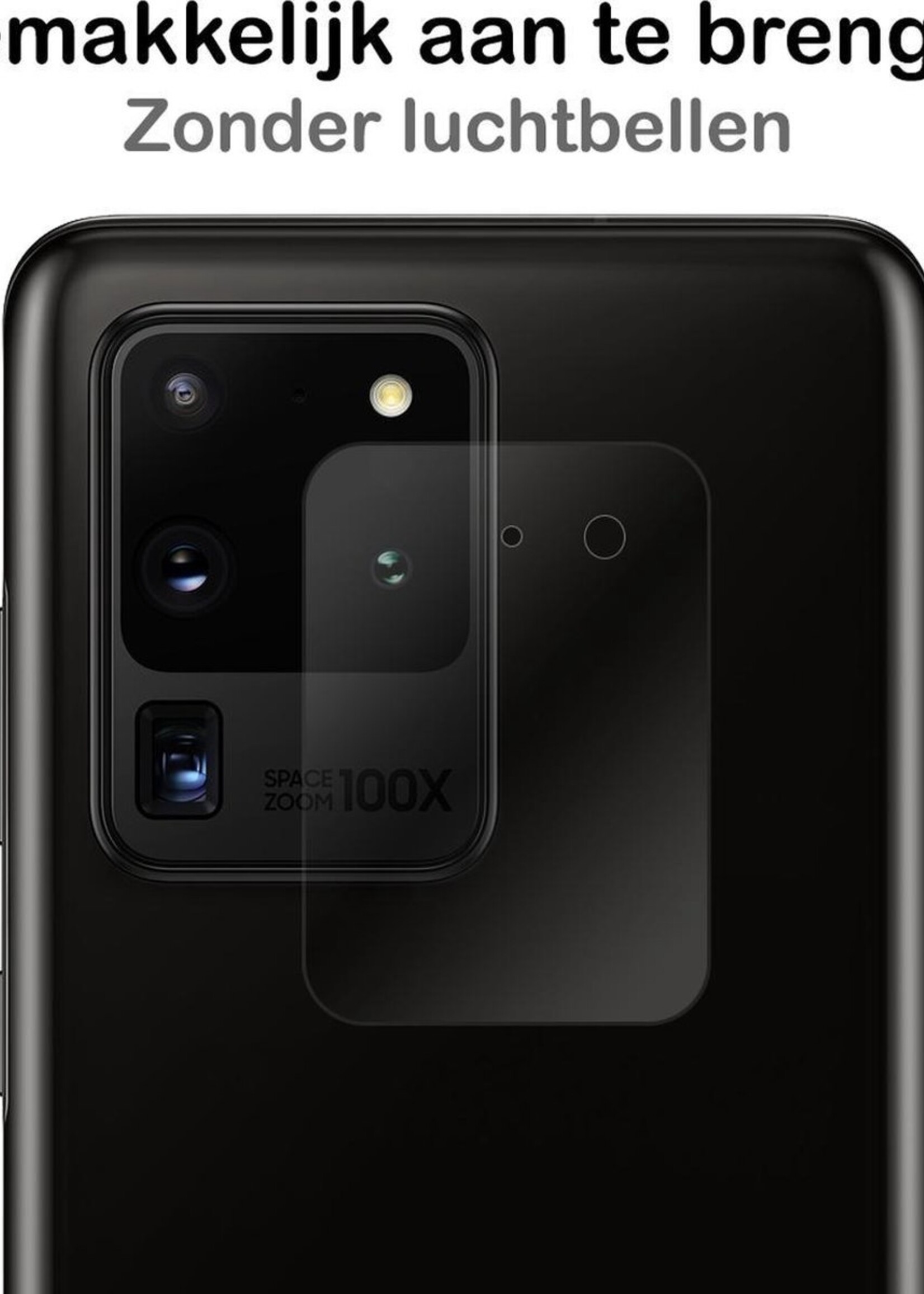 BTH Screenprotector Geschikt voor Samsung S20 Ultra Camera Lens Screenprotector Glas - Screenprotector Geschikt voor Samsung Galaxy S20 Ultra Screenprotector Camera Protector Gehard Glas - 2 PACK