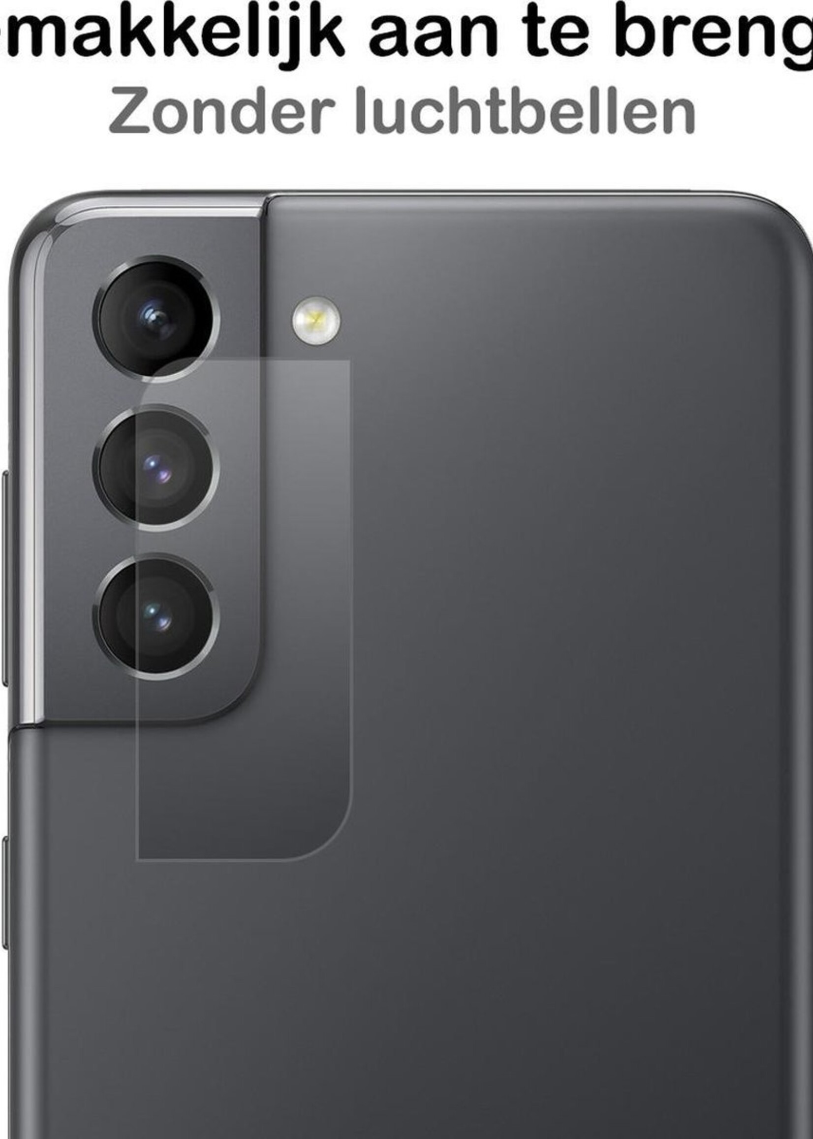 BTH Screenprotector Geschikt voor Samsung S21 Camera Lens Screenprotector Glas - Screenprotector Geschikt voor Samsung Galaxy S21 Screenprotector Camera Protector Gehard Glas - 2 PACK