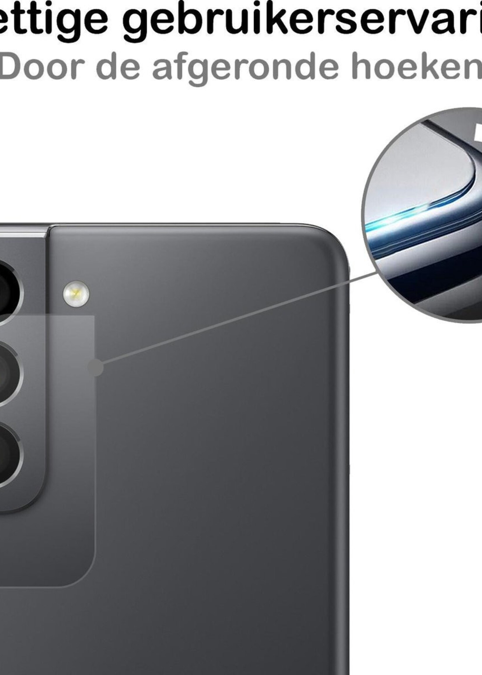 BTH Screenprotector Geschikt voor Samsung S21 Camera Lens Screenprotector Glas - Screenprotector Geschikt voor Samsung Galaxy S21 Screenprotector Camera Protector Gehard Glas - 2 PACK