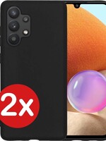 BTH BTH 2 PACK - Samsung Galaxy A32 4G hoesje siliconen - Zwart