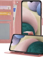 BTH BTH Samsung Galaxy A12 Hoesje Bookcase - Rose Goud