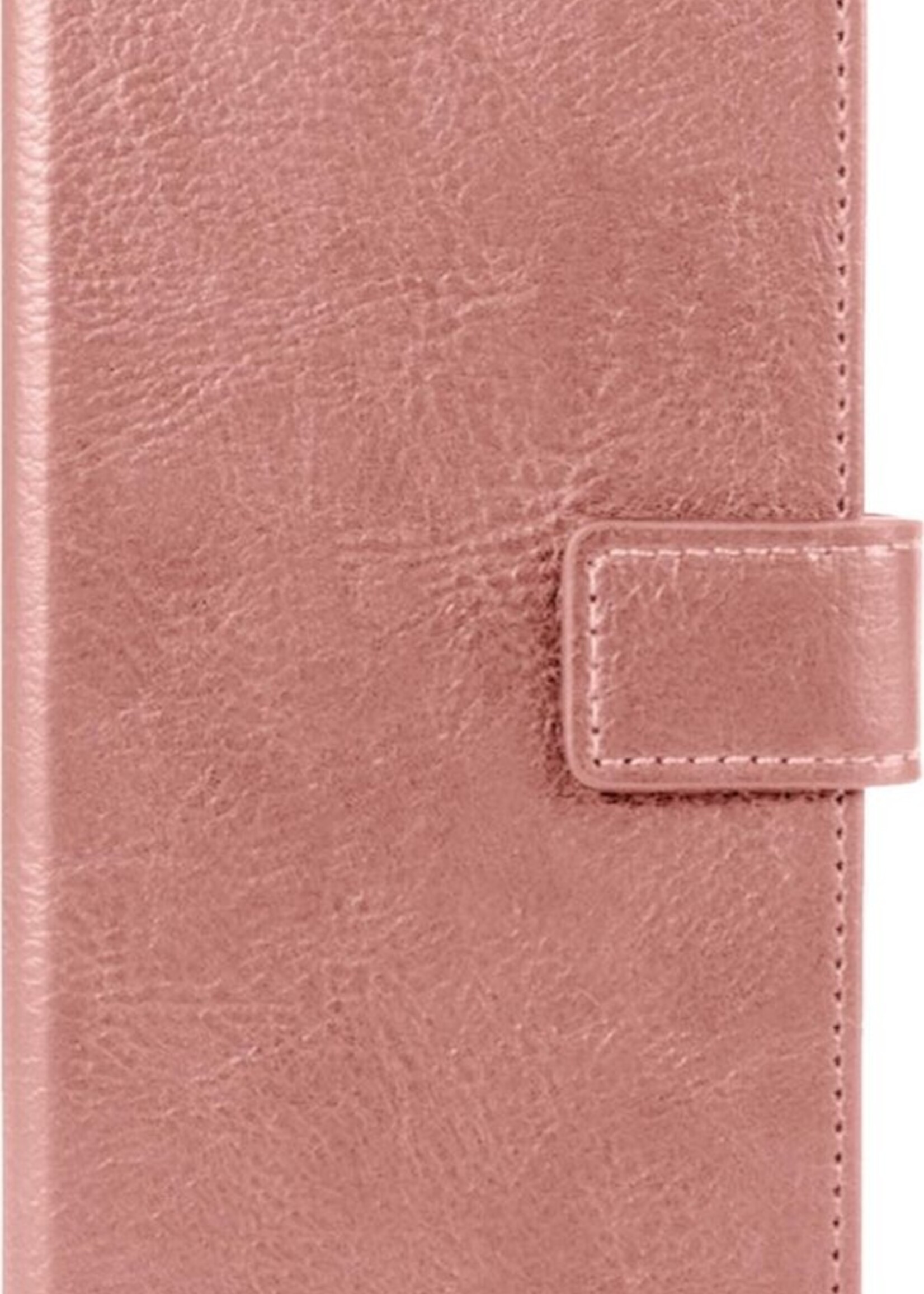 BTH Hoesje Geschikt voor Samsung S20 Hoesje Book Case Hoes Portemonnee Cover Walletcase - Hoes Geschikt voor Samsung Galaxy S20 Hoes Bookcase Hoesje - Rosé goud