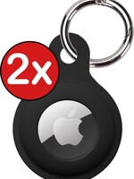 BTH 2 PACK - BTH AirTag Hoesje Siliconen - Zwart