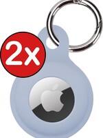 BTH 2 PACK - BTH AirTag Hoesje Siliconen - Grijsblauw
