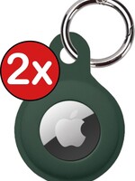 BTH 2 PACK - BTH AirTag Hoesje Siliconen - Donkergroen