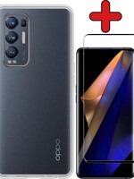 BTH BTH Oppo Find X3 Neo hoesje siliconen transparant Met screenprotector