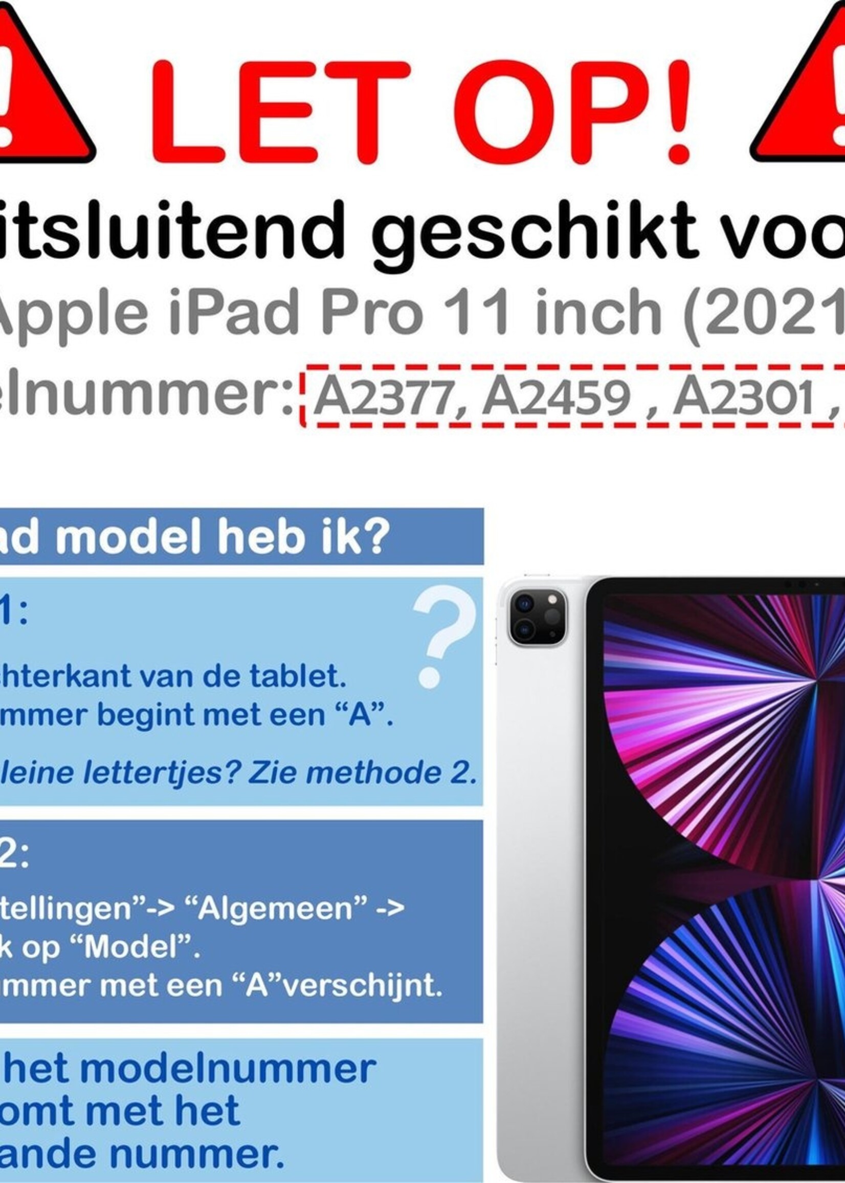 BTH Hoes Geschikt voor iPad Pro 2021 (11 inch) Hoes Book Case Hoesje Trifold Cover Met Screenprotector - Hoesje Geschikt voor iPad Pro 11 inch (2021) Hoesje Bookcase - Rosé goud