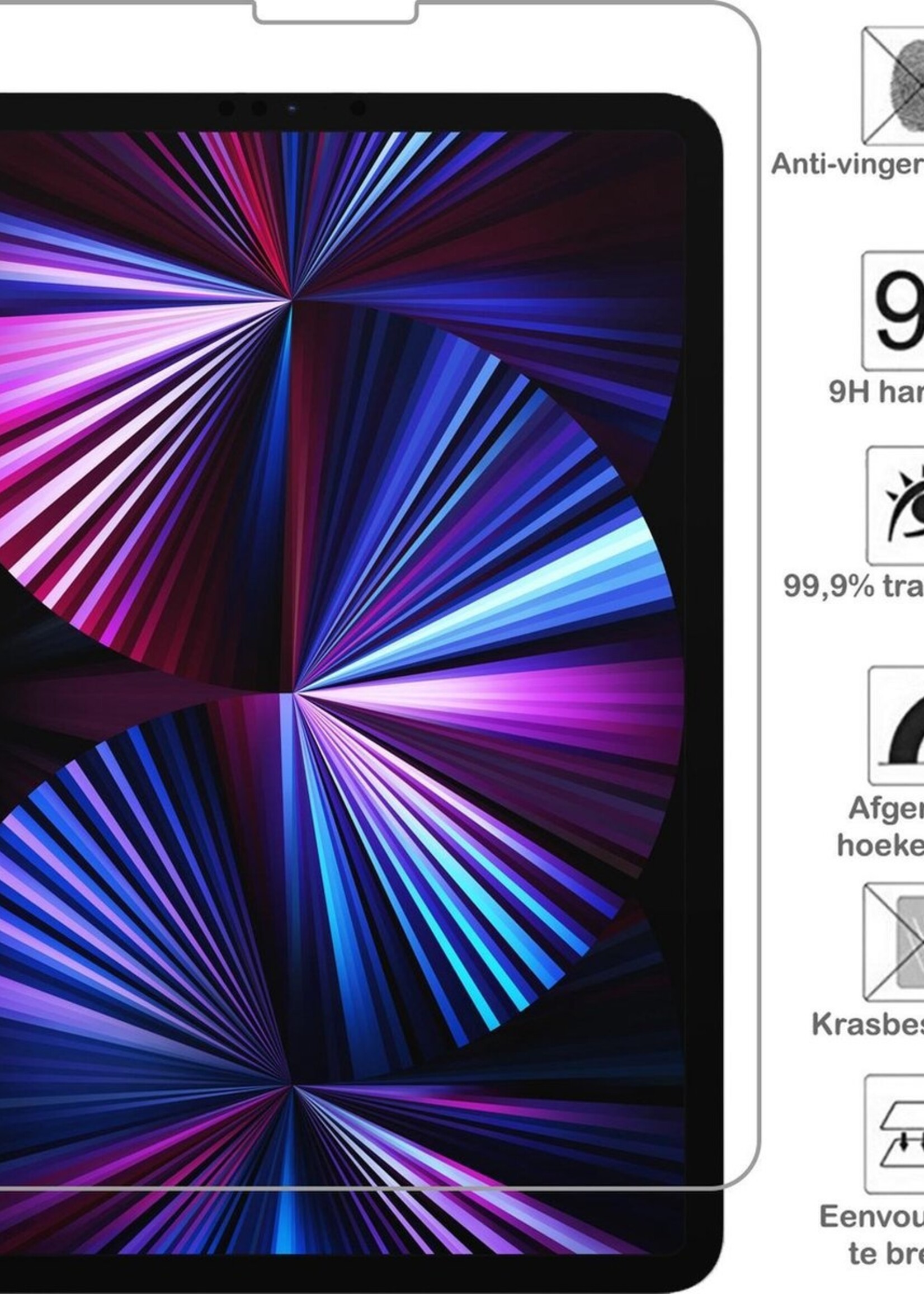 BTH Hoes Geschikt voor iPad Pro 2021 (11 inch) Hoes Book Case Hoesje Trifold Cover Met Screenprotector - Hoesje Geschikt voor iPad Pro 11 inch (2021) Hoesje Bookcase - Rosé goud