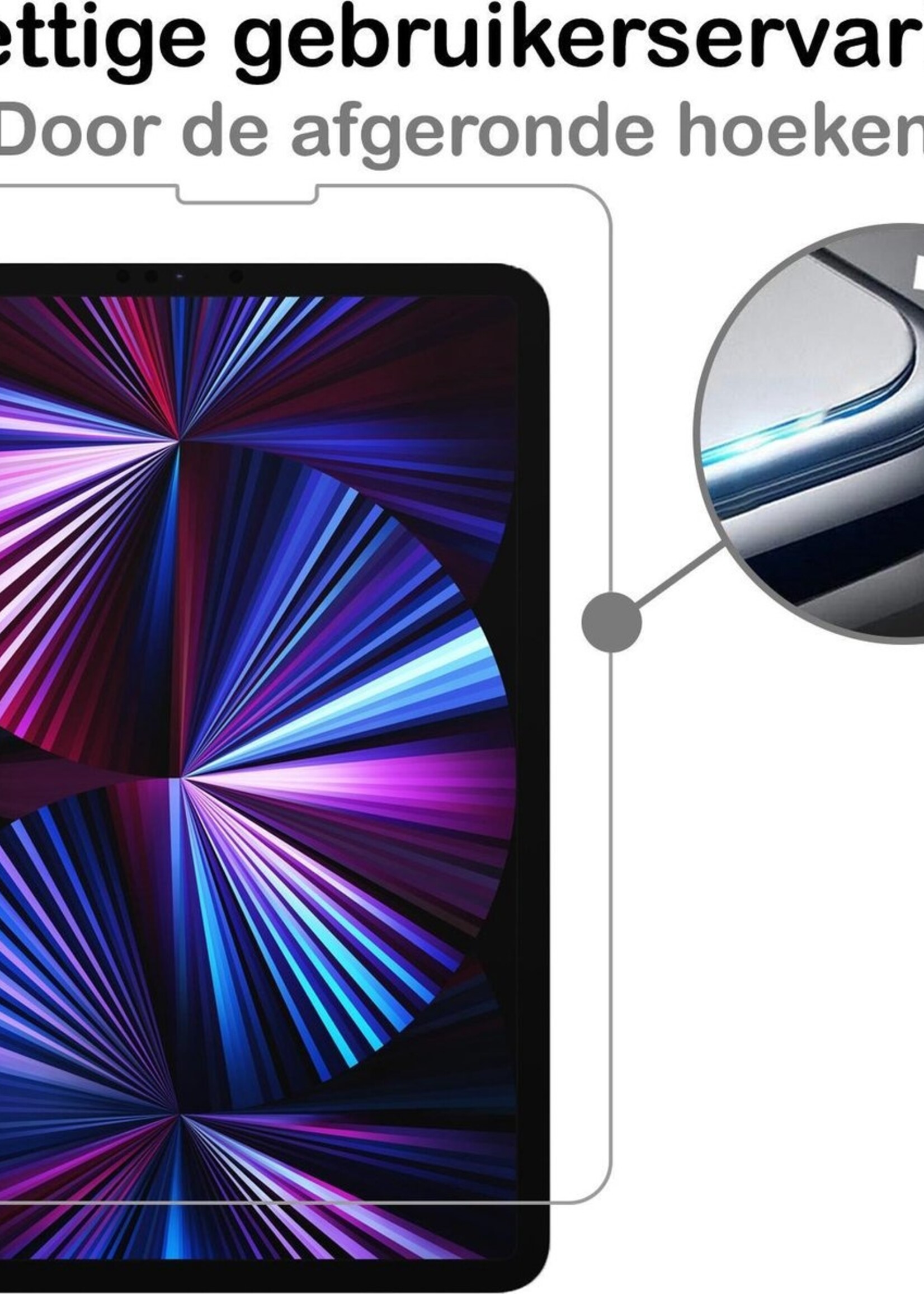 BTH Hoes Geschikt voor iPad Pro 2021 (11 inch) Hoes Book Case Hoesje Trifold Cover Met Screenprotector - Hoesje Geschikt voor iPad Pro 11 inch (2021) Hoesje Bookcase - Rosé goud