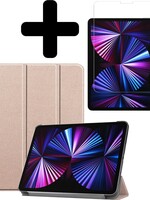 BTH BTH iPad Pro 11 inch (2021) Hoesje Met Screenprotector - Goud