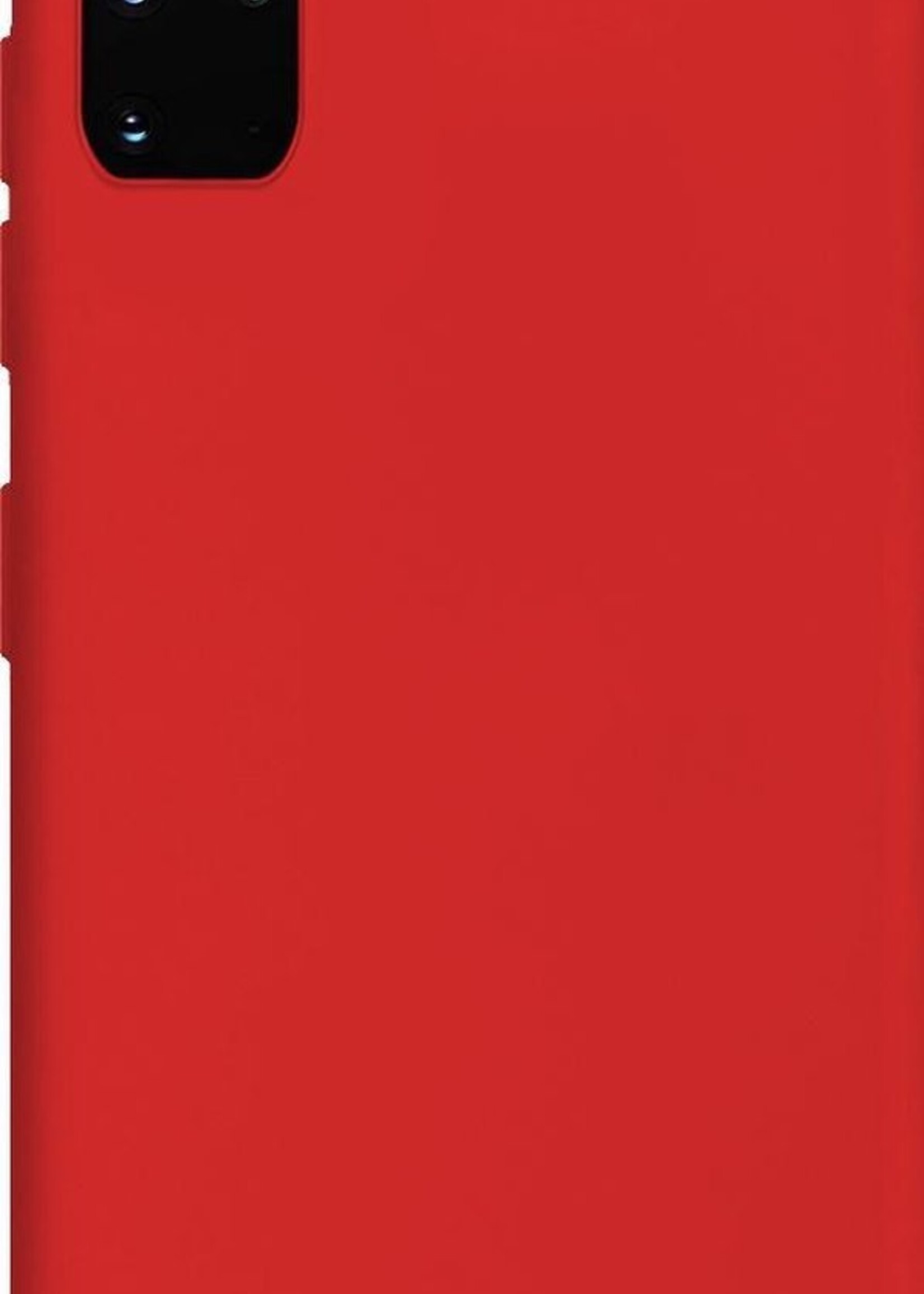 BTH Hoesje Geschikt voor Samsung S20 Plus Hoesje Siliconen Case Hoes - Hoes Geschikt voor Samsung Galaxy S20 Plus Hoes Cover Case - Rood