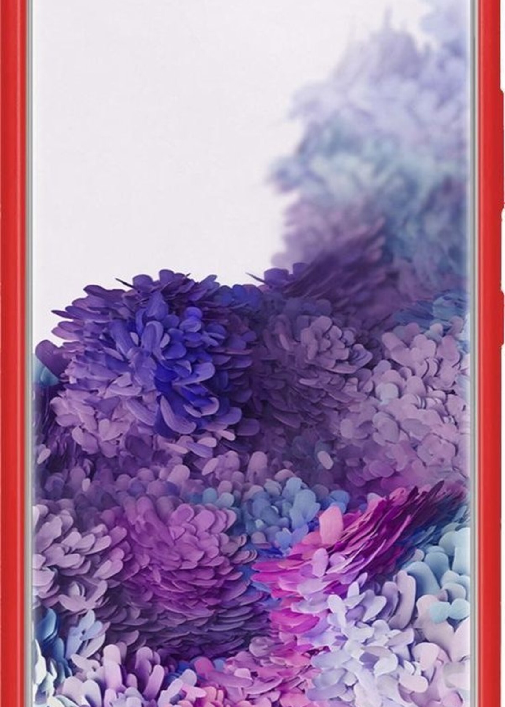 BTH Hoesje Geschikt voor Samsung S20 Ultra Hoesje Siliconen Case Hoes - Hoes Geschikt voor Samsung Galaxy S20 Ultra Hoes Cover Case - Rood