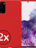 BTH BTH 2 PACK - Samsung Galaxy S20 hoesje siliconen - Rood