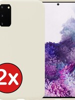 BTH BTH 2 PACK - Samsung Galaxy S20 hoesje siliconen - Wit