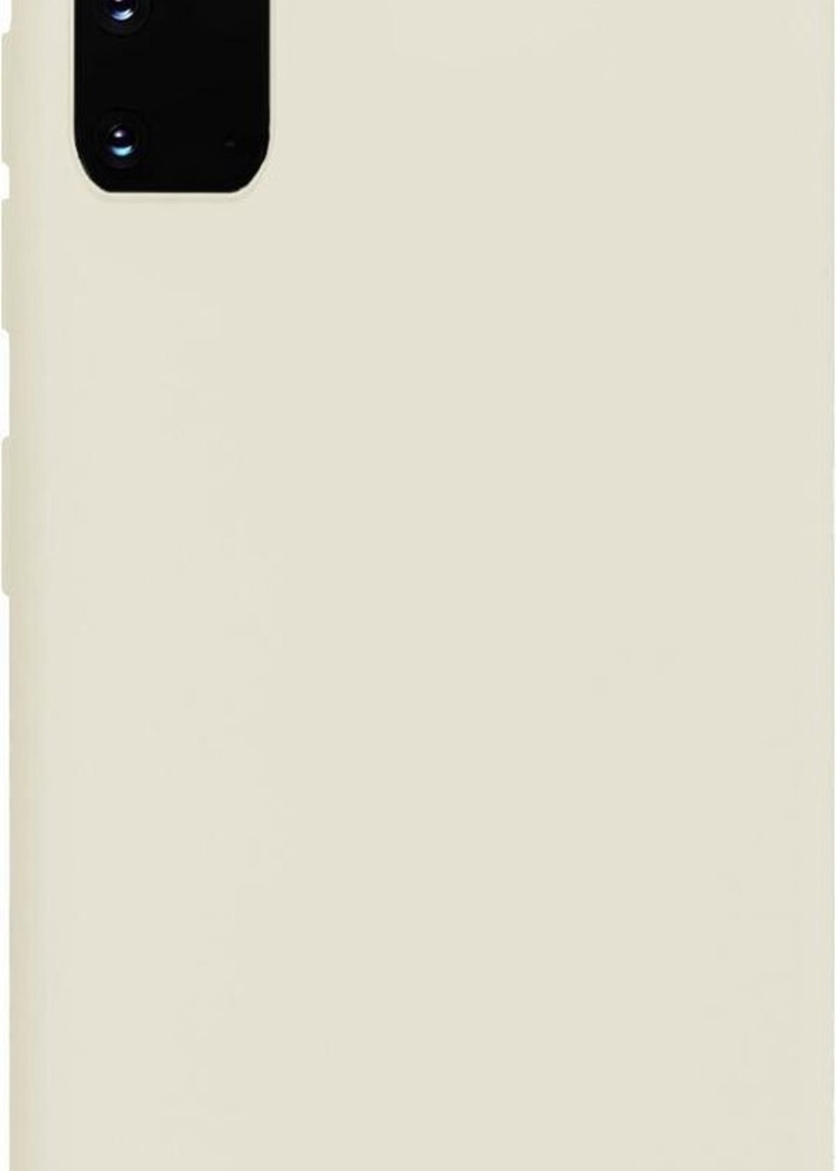BTH Hoesje Geschikt voor Samsung S20 Hoesje Siliconen Case Hoes - Hoes Geschikt voor Samsung Galaxy S20 Hoes Cover Case - Wit - 2 PACK