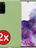BTH BTH 2 PACK - Samsung Galaxy S20 hoesje siliconen - Groen