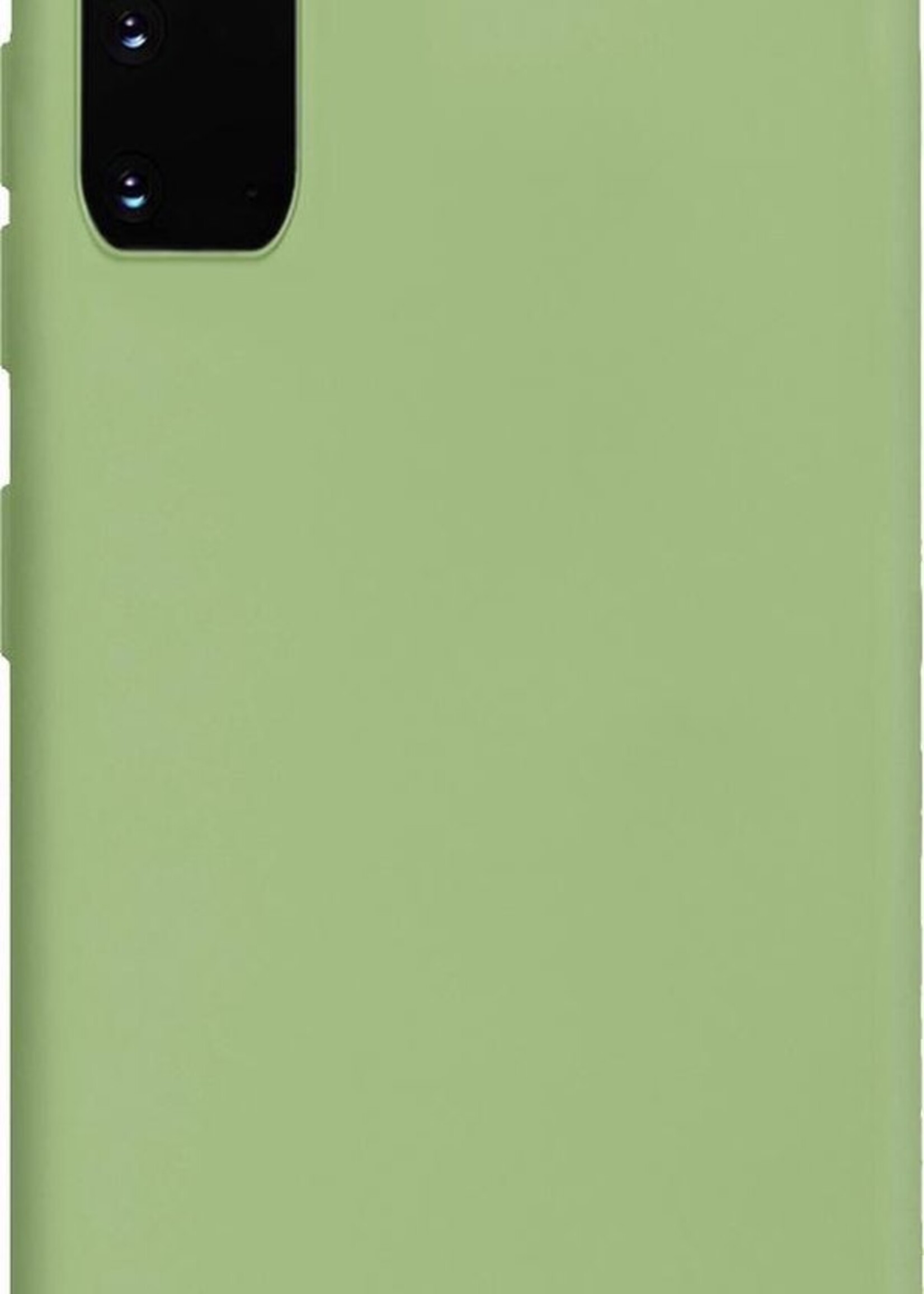 BTH Hoesje Geschikt voor Samsung S20 Hoesje Siliconen Case Hoes - Hoes Geschikt voor Samsung Galaxy S20 Hoes Cover Case - Groen - 2 PACK
