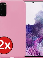 BTH BTH 2 PACK - Samsung Galaxy S20 hoesje siliconen - Roze