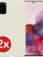 BTH BTH 2 PACK - Samsung Galaxy S20 Plus hoesje siliconen - Wit