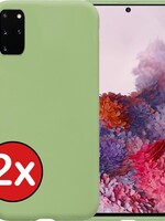 BTH BTH 2 PACK - Samsung Galaxy S20 Plus hoesje siliconen - Groen